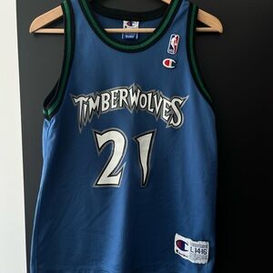 Champion Blue Timberwolves Jersey